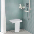 Folding ABS Shower Seat 440lbs Wall Mounted Fold Up Bench Seniors