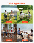 4ft Folding Table Heavy Duty Portable Plastic Rectangle White
