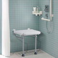 Folding Shower Seat 500lbs Wall Mounted Bench Seniors Pregnant Women