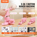 Button Maker 25/32/58mm 3-in-1 Pin Maker 300pcs Parts Pink