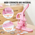 Button Maker 25/32/58mm 3-in-1 Pin Maker 300pcs Parts Pink
