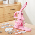 Button Maker 25/32/58mm 3-in-1 Pin Maker 300pcs Parts Pink