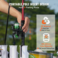 Beach Fishing Cart 136kg 4 Wheel Foldable Steel Trolley 8 Rod Holder