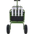 Beach Fishing Cart 136kg 4 Wheel Foldable Steel Trolley 8 Rod Holder