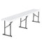 Plastic Folding Bench 6ft White 2 Pack HDPE Indoor Outdoor Picnic