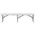 Plastic Folding Bench 6ft White 2 Pack HDPE Indoor Outdoor Picnic
