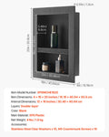 Shower Niche Recessed 40.6x50.8x10.2cm Wall Shelf Bathroom