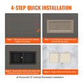 Cefito Shower Niche 40x81cm Double Shelf Black Recessed Wall Tile