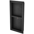 Cefito Shower Niche 40x81cm Double Shelf Black Recessed Wall Tile
