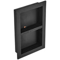 Shower Niche Recessed 40x60cm Double Shelf Black Tile Ready