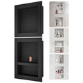Shower Niche 40.64x40.64cm & 40.64x50.8cm Triple Shelf Black