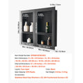 Shower Niche 40.6 x 61+40.6 x 61 cm Recessed Wall Organizer Bathroom