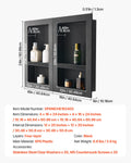 VEVOR Shower Niche 40.6x61cm Recessed Wall Organizer Bathroom Storage