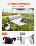 14 Mil Plastic Sheeting 10m x 100m Heavy Duty Black White