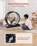 Cat Exercise Wheel 31.5in Large Running Treadmill Quiet Black
