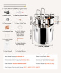 Moonshine Still 13.2Gal Alcohol Distiller Thumper Keg Water Pump