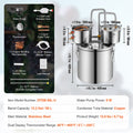 Moonshine Still 13.2Gal Alcohol Distiller Thumper Keg Water Pump