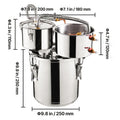 Moonshine Still Water Alcohol Distiller 3Gal w/Thumper Keg & 8W Water Pump