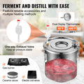 Alcohol Still 19L Stainless Steel Distiller Copper Coil Dual Condenser
