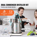 Moonshine Still Water Alcohol Distiller 8Gal w/Thumper Keg & 8W Water Pump