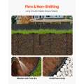 Landscape Edging, 2000 x 10 cm Plastic Garden Border Edging with 30 Spikes & 2 Ground Stakes, No Dig, Flexible Lawn Edgings Roll, UV-Resistant Mini Fence Borders for Flower Beds Yard Paver