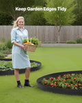 Plastic Garden Edging 2000x10cm 30 Spikes UV-Resistant Lawn Border
