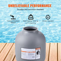 Sand Filter, 16-inch, 406.4mm, Up to 35 GPM Flow Rate, Above Inground Swimming Pool Sand Filter System with 7-Way Multi-Port Valve, Filter, Backwash, Rinse, Recirculate, Waste, Winter, Closed Functions