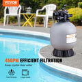Sand Filter 19in 482.6mm 45 GPM Above Ground Pool 7-Way Valve