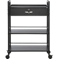 Salon Trolley Cart 3-Tier Rolling Storage Cabinet 4 Wheels Lockable