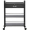 Salon Trolley Cart 3-Tier Rolling Storage Cabinet 4 Wheels Lockable