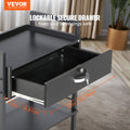 Salon Trolley Cart 3-Tier Rolling Storage Cabinet 4 Wheels Lockable