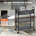 Salon Trolley Cart 3-Tier Rolling Storage Cabinet 4 Wheels Lockable