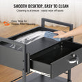 Salon Trolley Cart 3-Tier Rolling Storage Cabinet 4 Wheels Lockable