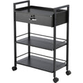 Salon Trolley Cart 3-Tier Rolling Storage Cabinet 4 Wheels Lockable