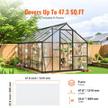 6 Pack Greenhouse Panels 3.96x1.98ft UV Corrugated Plastic Clear