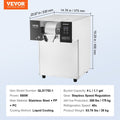 Commercial Snowflake Ice Machine 385LBS/24H Stainless Steel