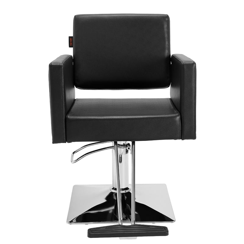 Barber Chair Heavy Duty Hydraulic Swivel Black 330lbs Salon Hair