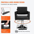 Barber Chair Heavy Duty Hydraulic Swivel Black 330lbs Salon Hair