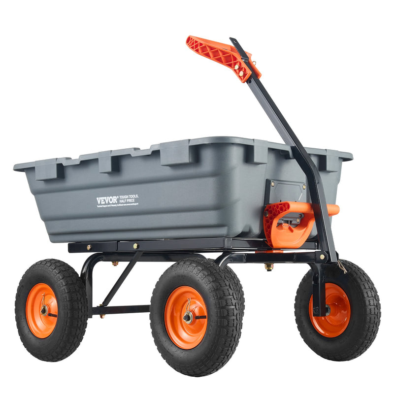 Poly Garden Dump Cart 544kg Capacity Steel Frame 13