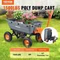 Poly Dump Cart 1500lbs Steel Frame 2-in-1 Handle 13