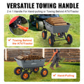 Poly Dump Cart 1500lbs Steel Frame 2-in-1 Handle 13