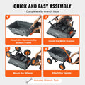 Poly Dump Cart 1500lbs Steel Frame 2-in-1 Handle 13