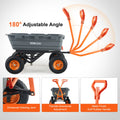 Poly Dump Cart 1500lbs Steel Frame 2-in-1 Handle 13