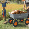 Poly Dump Cart 1500lbs Steel Frame 2-in-1 Handle 13
