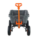 Poly Dump Cart 1500lbs Steel Frame 2-in-1 Handle 13