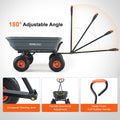 Poly Garden Dump Cart 272kg Capacity Steel Frame 10