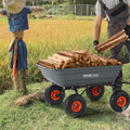Poly Garden Dump Cart 272kg Capacity Steel Frame 10