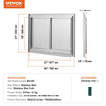 BBQ Access Door 762x532mm Stainless Steel Outdoor Kitchen Flush Mount