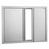 BBQ Access Door, 787x609 mm Double Outdoor Kitchen Door, Stainless Steel Flush Mount Door, Wall Vertical Door with Recessed Handles , for BBQ Island, Grilling Station, Outside Cabinet