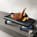 Cast Iron Reversible Grill Griddle 20x10 inch Portable Black
